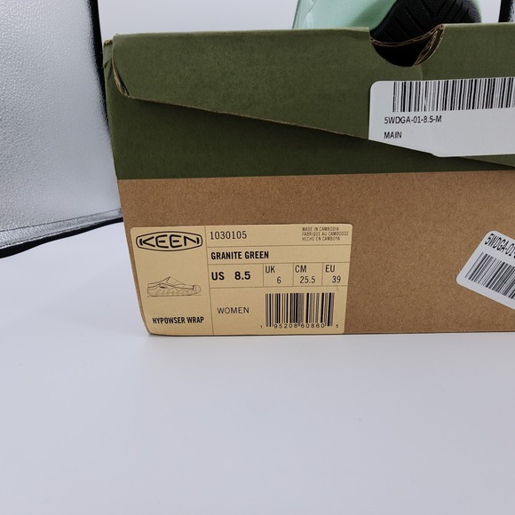Keen Hypowser Wrap Shoe Womens 8.5 Granite Green Allover Cusion Slip On NEW - Picture 3 of 16
